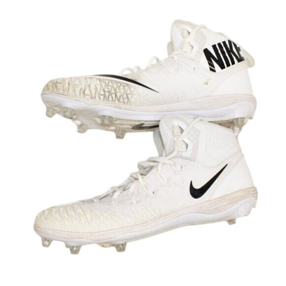 Nike Sz 16 Football Cleats Force Savage White Black 923304-101 - Picture 5 of 11